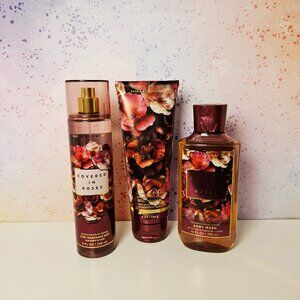 Bath and Body Works Covered In Roses Body Care New Release Packaging